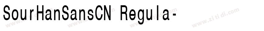 SourHanSansCN Regula字体转换